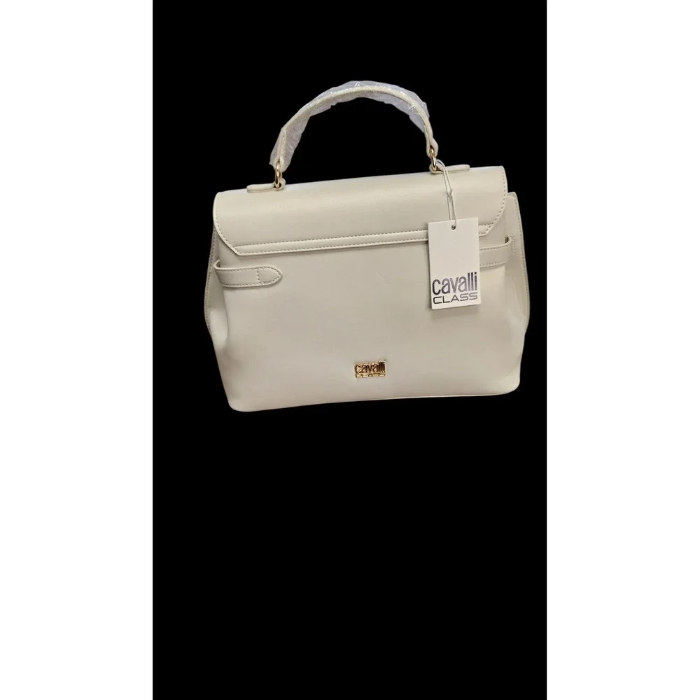 Cavalli Class‎ Tatiana Large Top Handle Bag White Asparagus CCS25605 WHAS NEW